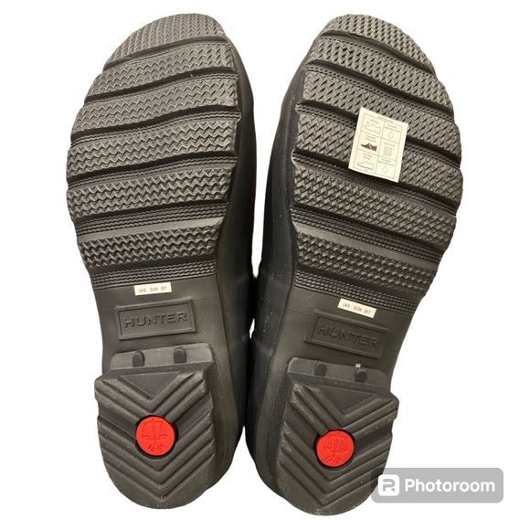 Hunter Original Back Adjustable Short Rain Boots Wellies black ice 7 NEW - Picture 6 of 7